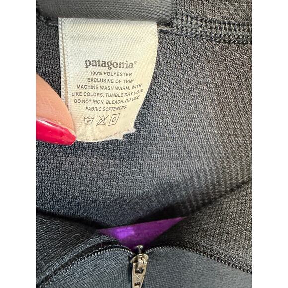 Patagonia Capilene Midweight Base Layer 1/4 Zip Pullover Top Black Women's M - Picture 7 of 8